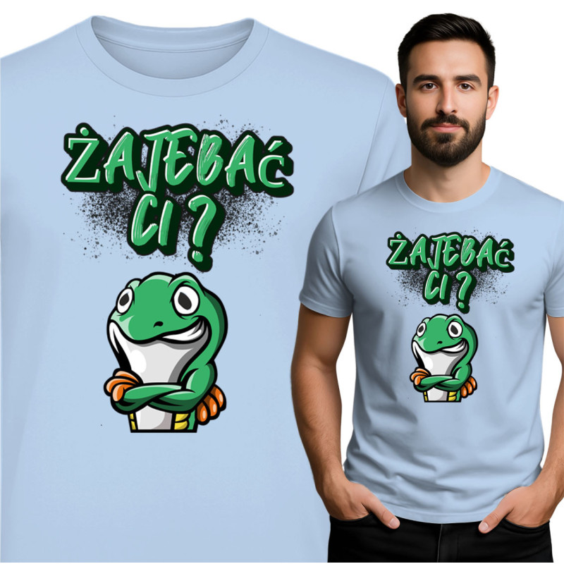 Koszulka Żaba „Żąjebać Ci?” – Humor z pazurem