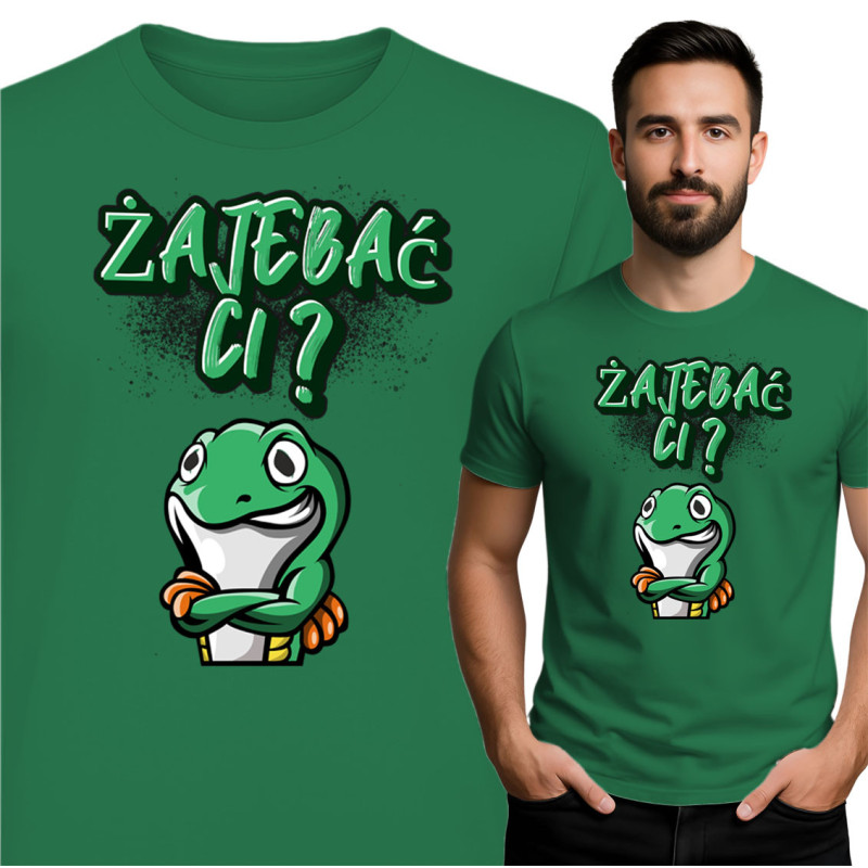 Koszulka Żaba „Żąjebać Ci?” – Humor z pazurem