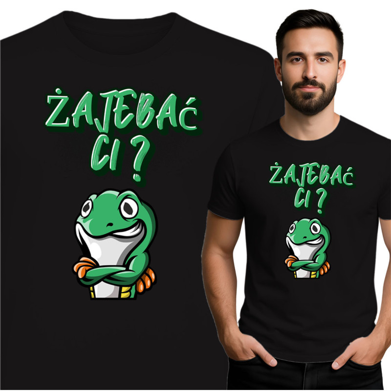 Koszulka Żaba „Żąjebać Ci?” – Humor z pazurem