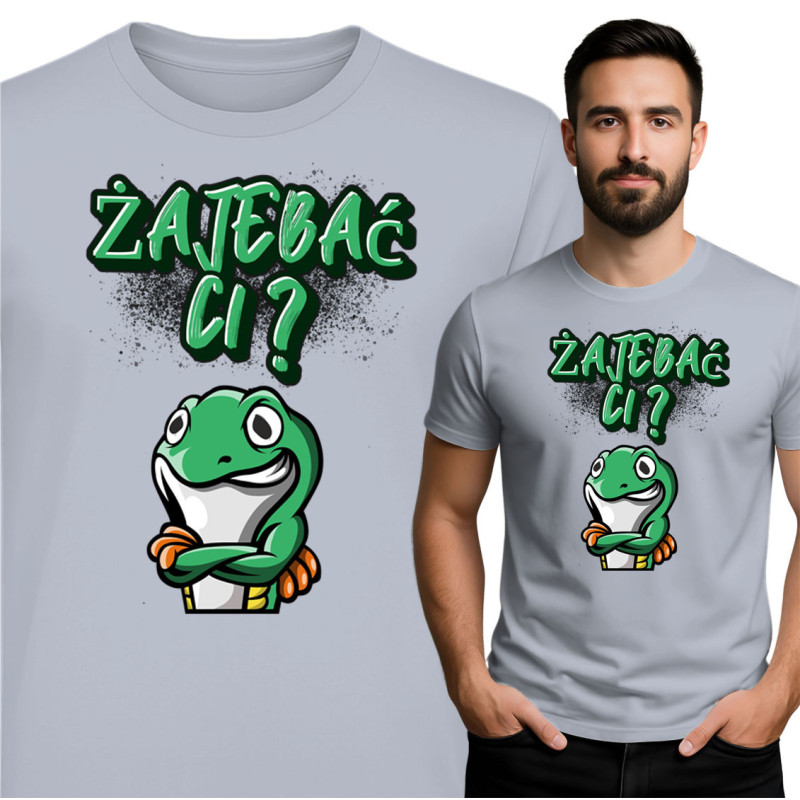 Koszulka Żaba „Żąjebać Ci?” – Humor z pazurem