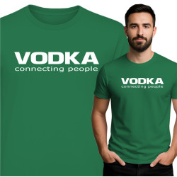 Koszulka VODKA – Connecting People, śmieszny nadruk