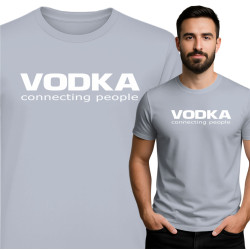 Koszulka VODKA – Connecting People, śmieszny nadruk