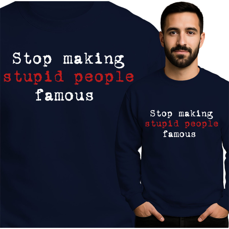 Statement Sweatshirt - Stop dom dom dom dom dom dom dom dom dom dom dom van Stomme Mensen