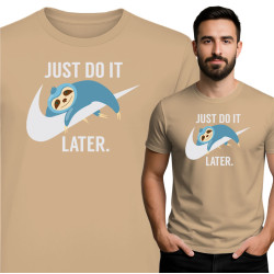 Koszulka Just Do It Later – leniwiec i humor