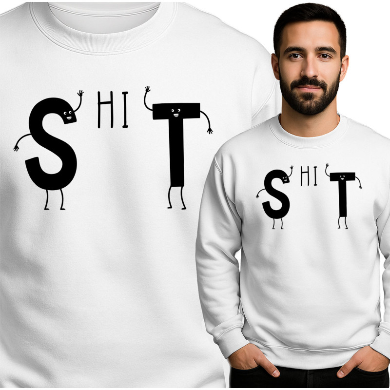 Grappige Letterprint Sweater
