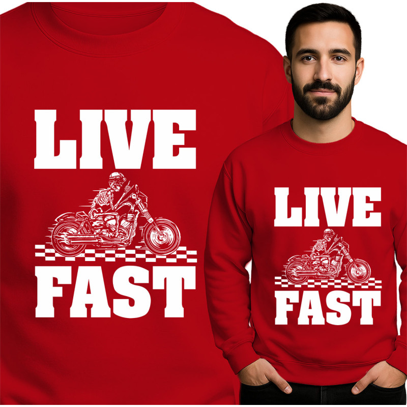 Live Fast Motorcycle Sweatshirt