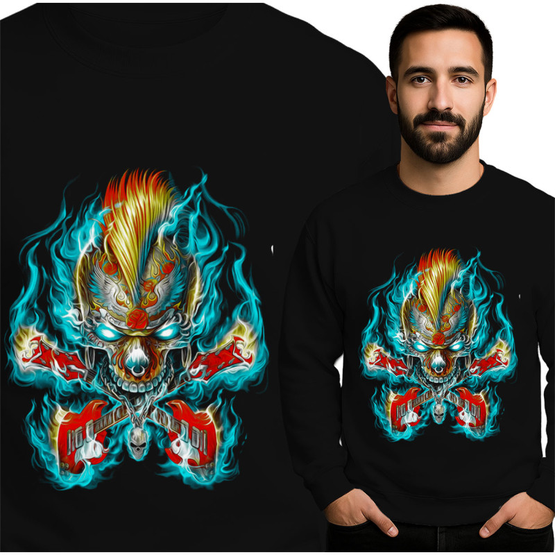 Rock Skull Graphic Sweatshirt