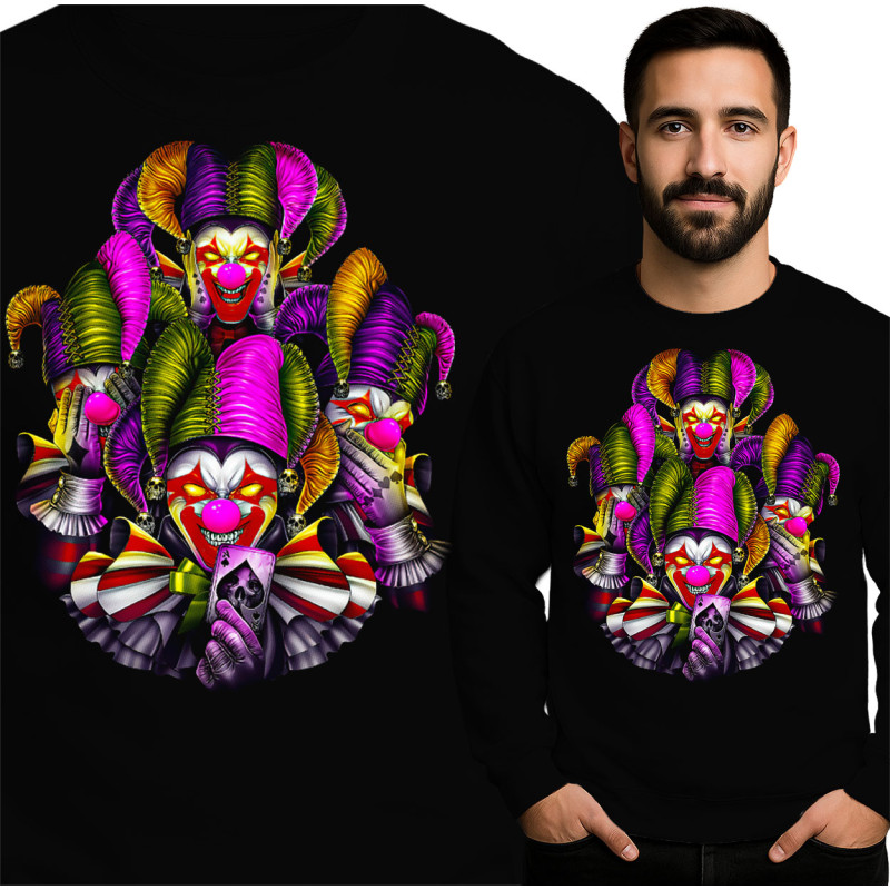 Vibrant Clown Graphic Sweatshirt