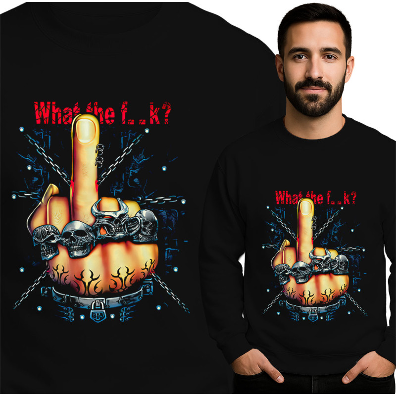 Edgy Graphic Sweatshirt with Bold Design