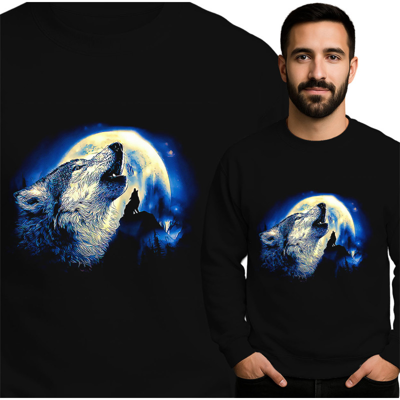 Luxueuze Wolf Grafische Sweatshirt