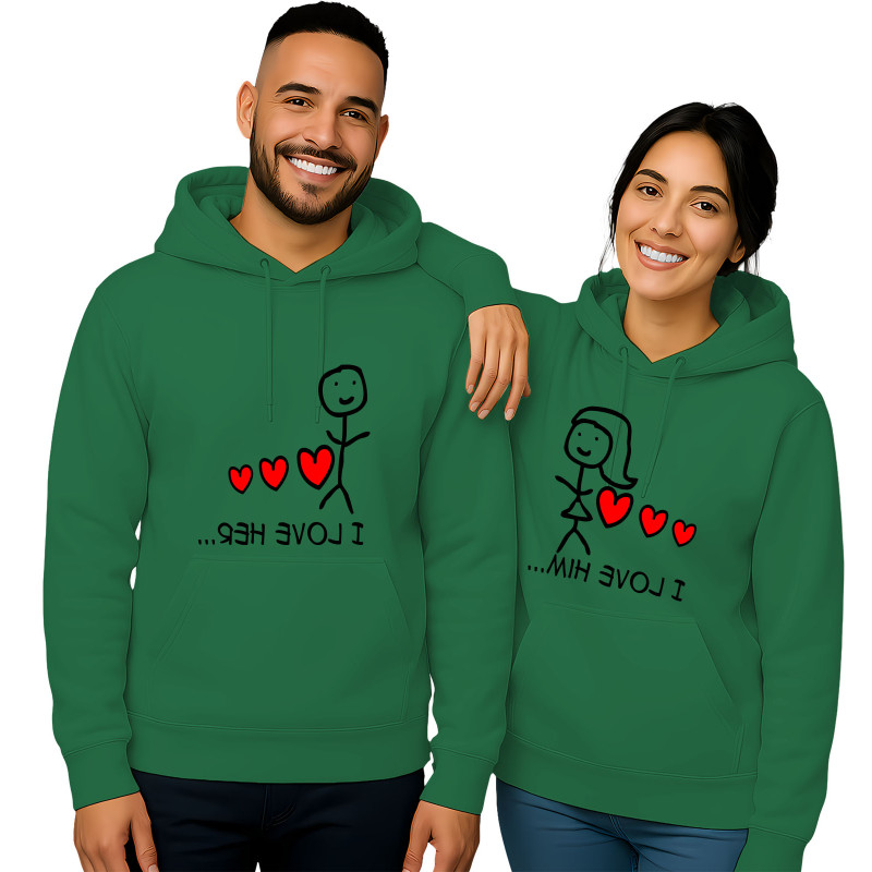 "I LOVE HER..." and "I LOVE HIM...,"