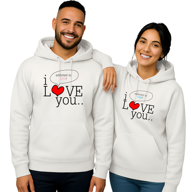 "His & Hers "I LOVE You.. Addicted to You"