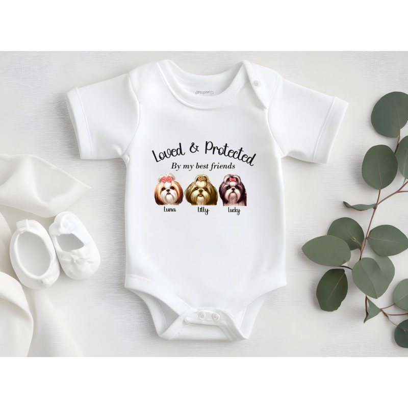 Personalizowane body z krótkim rękawem z grafiką Twojego pupila!