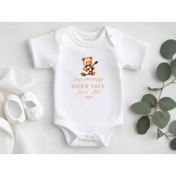 Personalizowane body z krótkim rękawem Miś