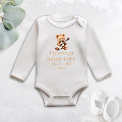 Personalizowane body z długim rękawem Miś