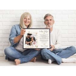 Podziękowanie dla rodziców personalizowane zdjęcie w ramce A4 prezent