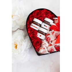 Box serce mini NUTELLA rafaello | Kochamy Was | Prezent dla rodziców