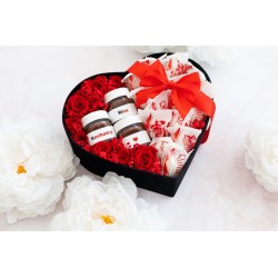 Box serce mini NUTELLA rafaello | Kochamy Was | Prezent dla rodziców