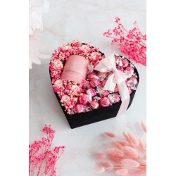 Box serce Herbal Black - Twoj tekst imię