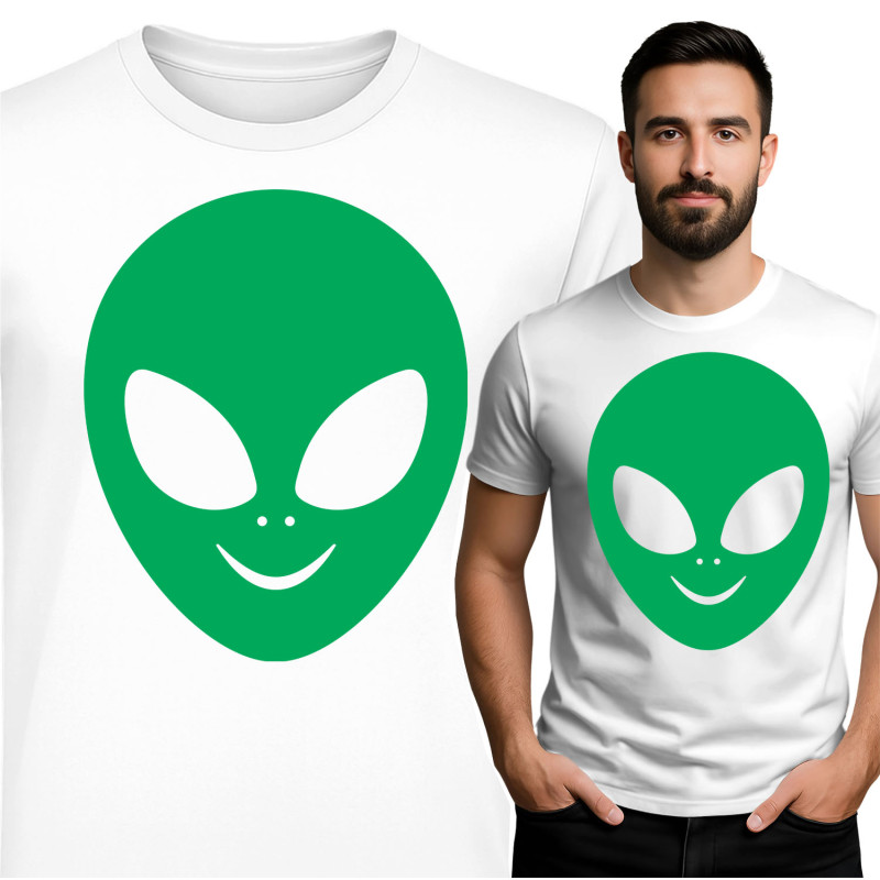 Alien Gezicht Graphic T-Shirt