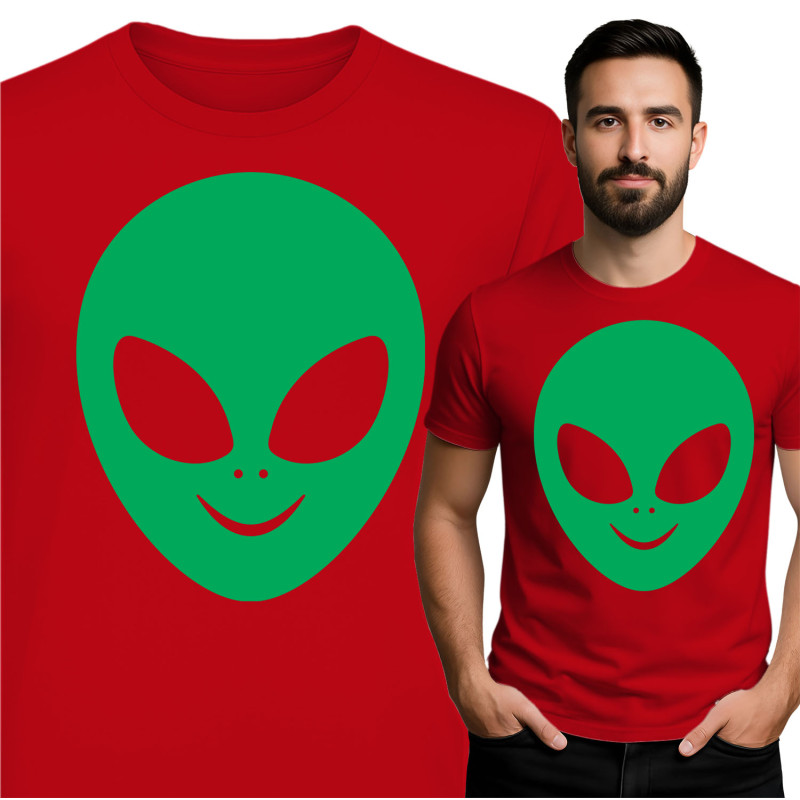 Alien Gezicht Graphic T-Shirt