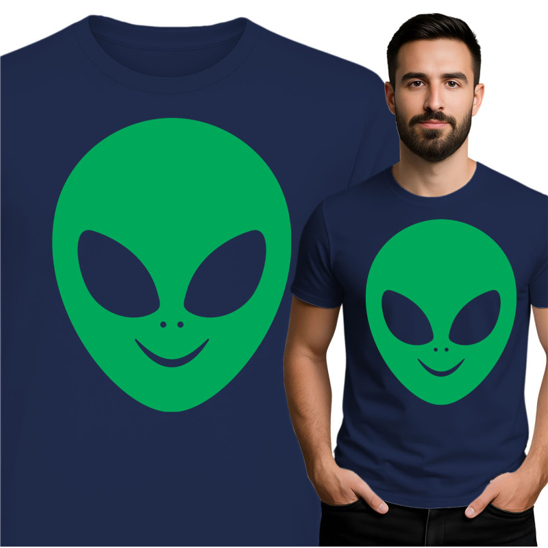 Alien Gezicht Graphic T-Shirt