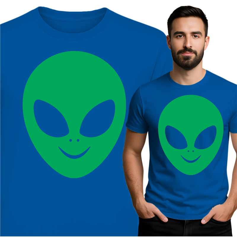 Alien Gezicht Graphic T-Shirt