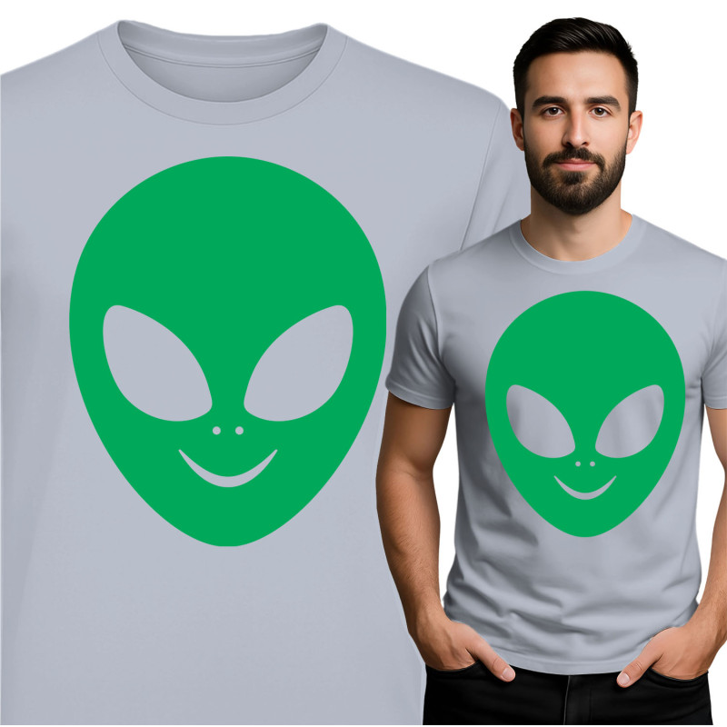 Alien Gezicht Graphic T-Shirt