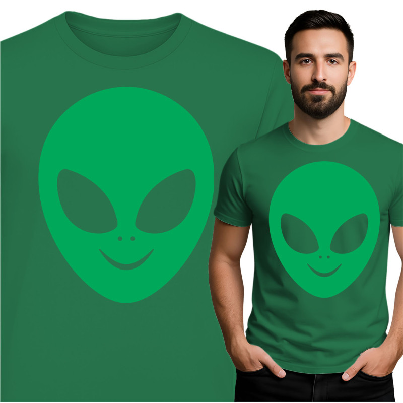 Alien Gezicht Graphic T-Shirt