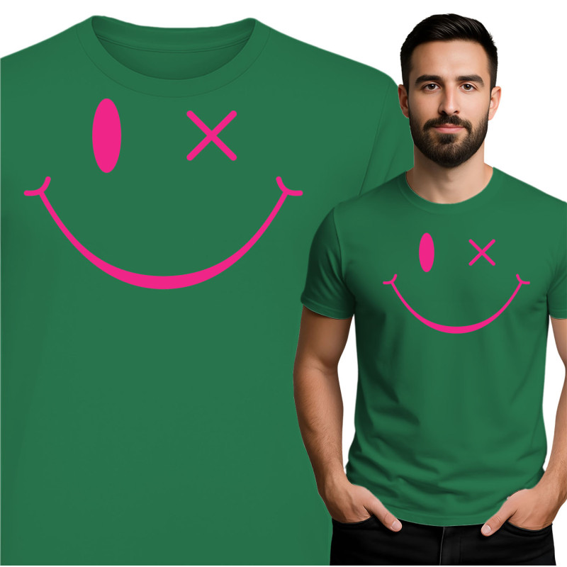 Trendy Zwarte Smile T-Shirt
