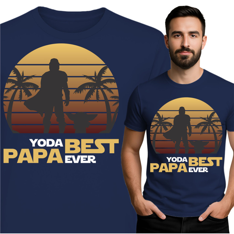 Koszulka męska 'Yoda Best Papa Ever'
