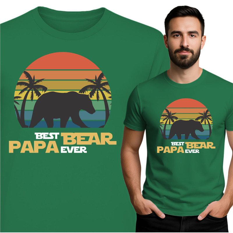 Koszulka męska 'BEST BEAR PAPA EVER'
