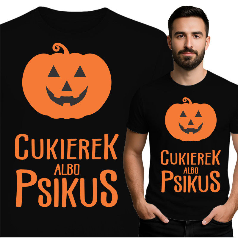 Koszulka męska 'CUKIEREK Albo PSIKUS'