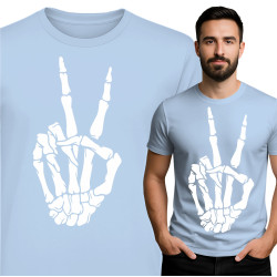 Skeleton V-teken T-Shirt