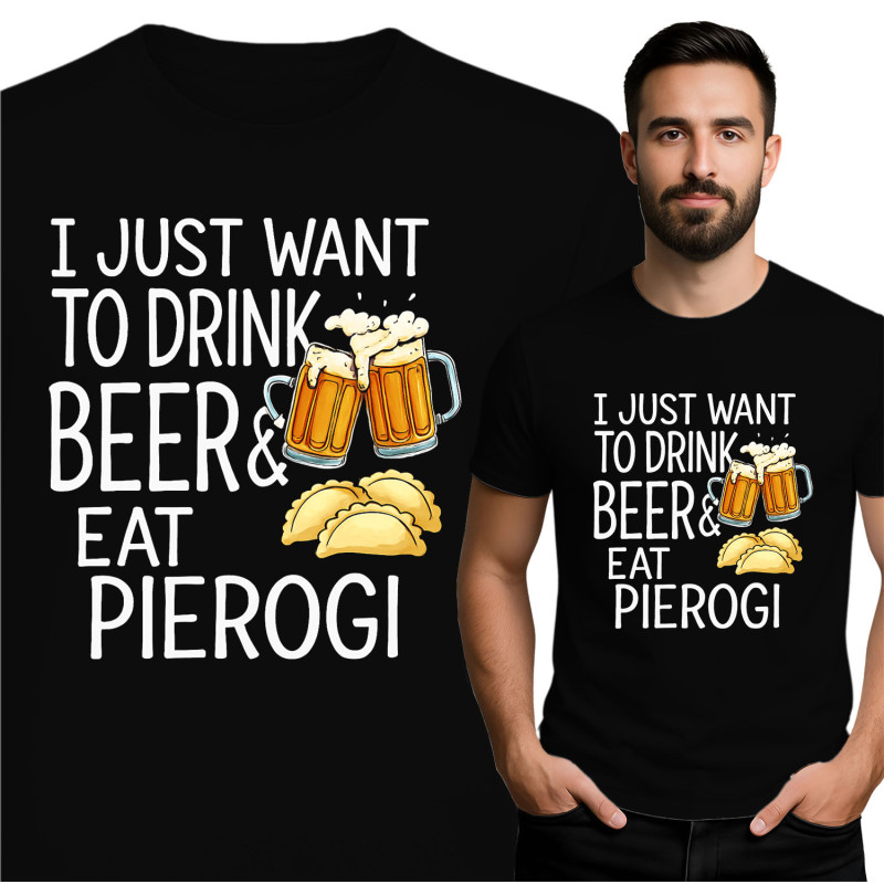 Grappige Bier en Pierogi T-Shirt