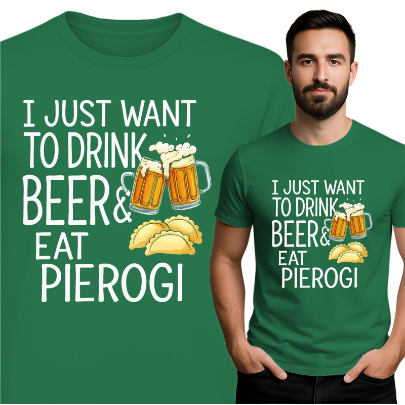 Grappige Bier en Pierogi T-Shirt