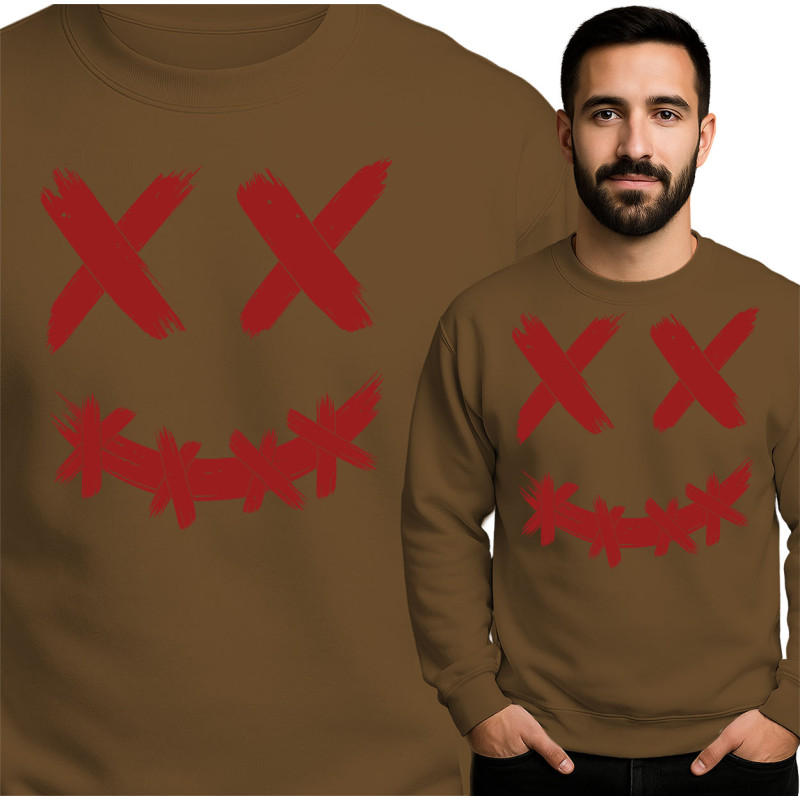 Bluza męska 'Buźka z krzyżykami'