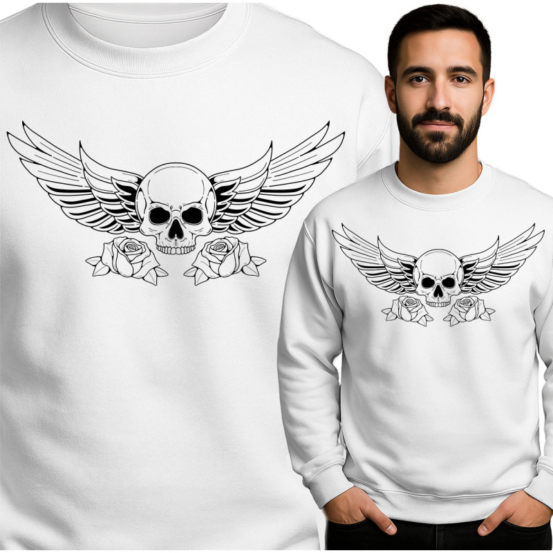 Bluza męska 'Czaszka ze skrzydłami'