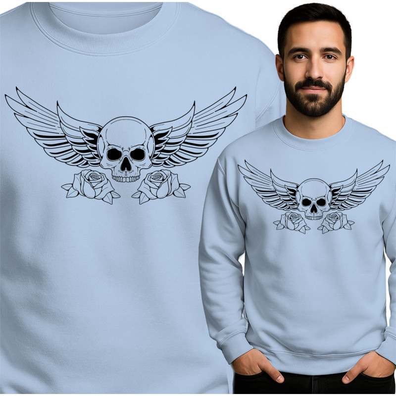 Bluza męska 'Czaszka ze skrzydłami'