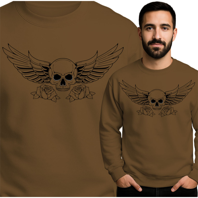 Bluza męska 'Czaszka ze skrzydłami'