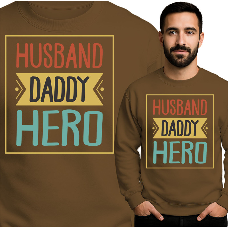 Bluza męska 'Husband Daddy Hero'