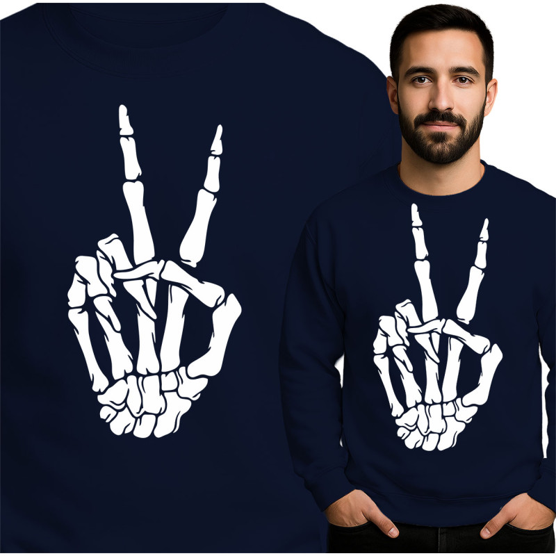 Bluza męska 'symbolem pokoju - szkielety'