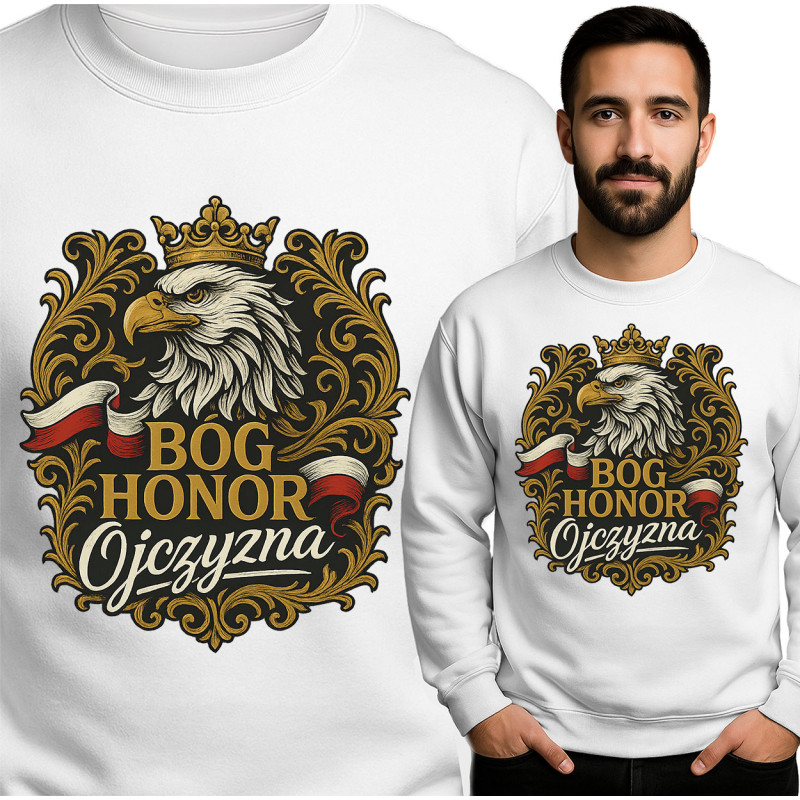Bluza męska 'Orłem - Honor i Patriotyzm'