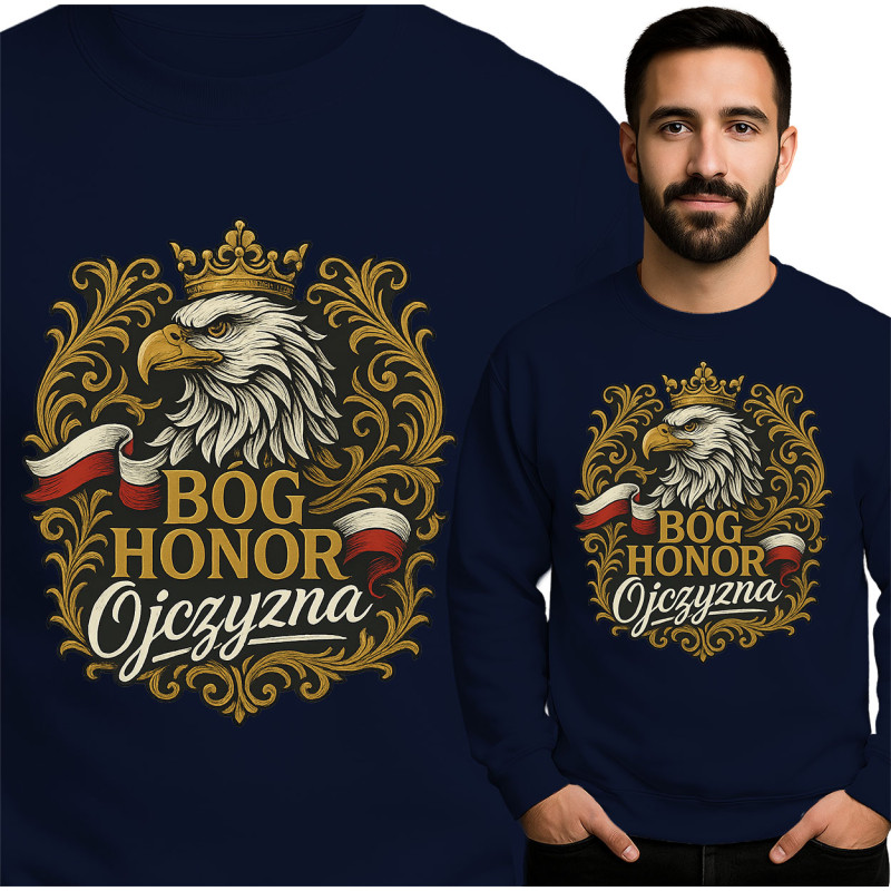 Bluza męska 'Orłem - Honor i Patriotyzm'