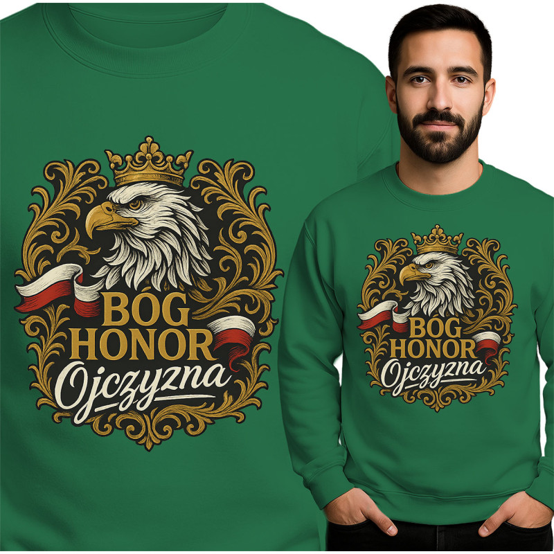 Bluza męska 'Orłem - Honor i Patriotyzm'