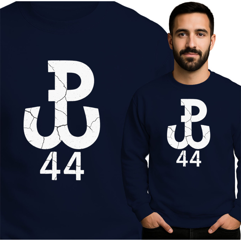Stijlvolle Blauwe Trui met Gebarsten Print