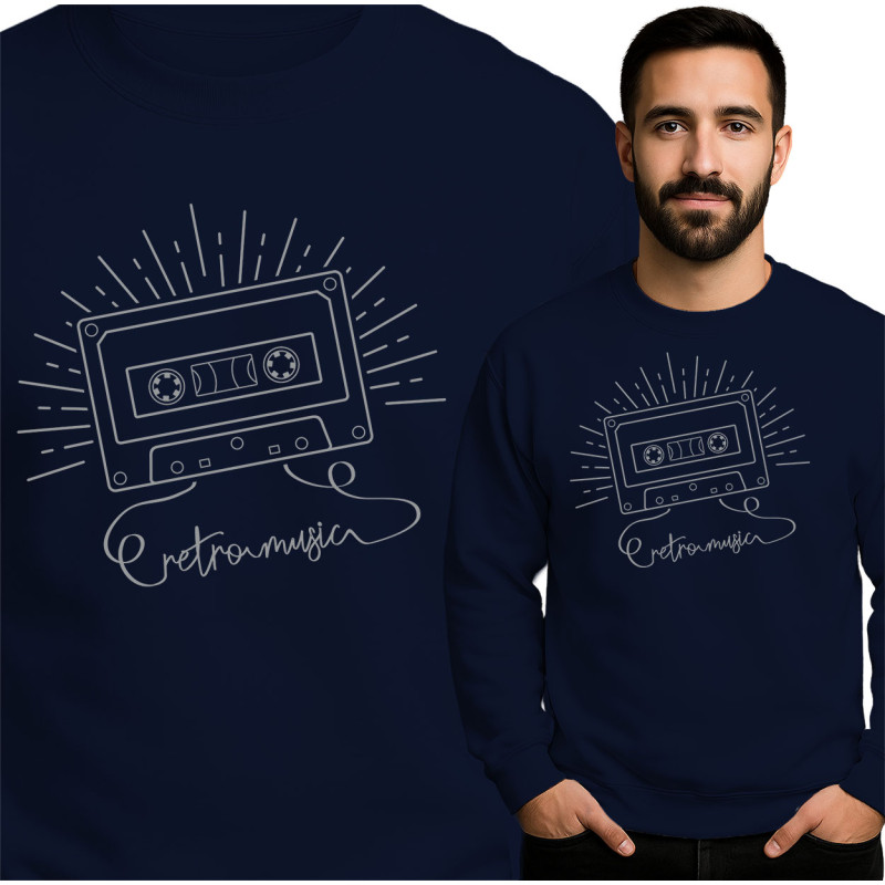Bluza męska 'Retro Muzyka'