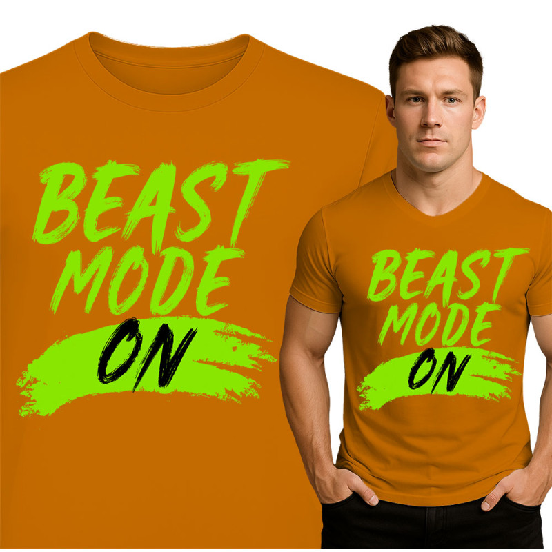 Motivational Fitness Tee - Beast Mode ON