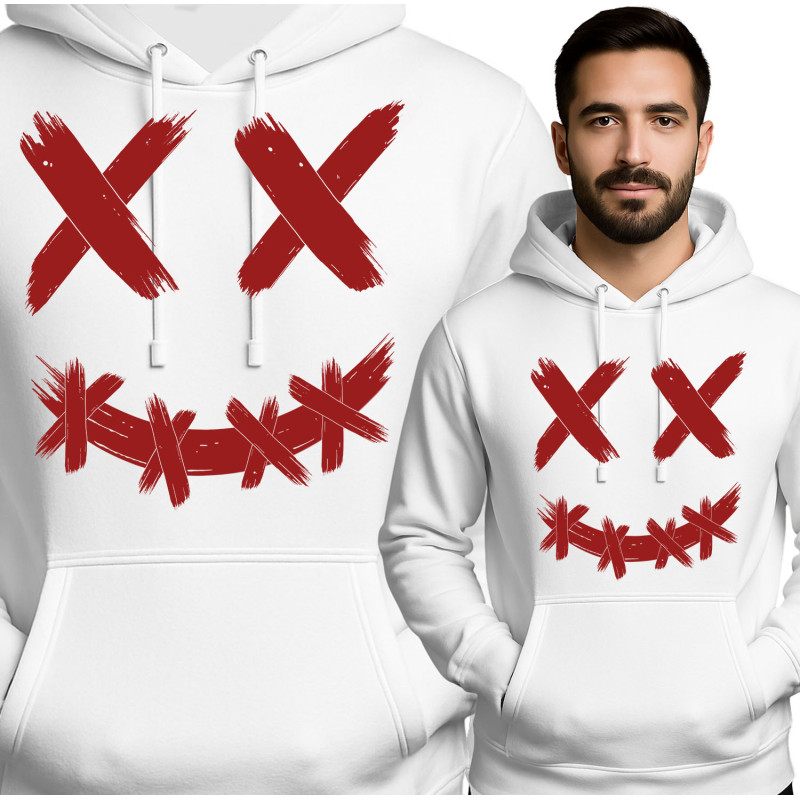 Bluza męska 'Buźka z krzyżykami'