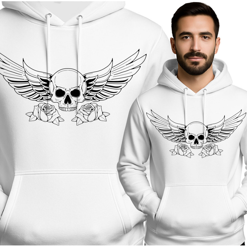 Bluza męska 'Czaszka ze skrzydłami'